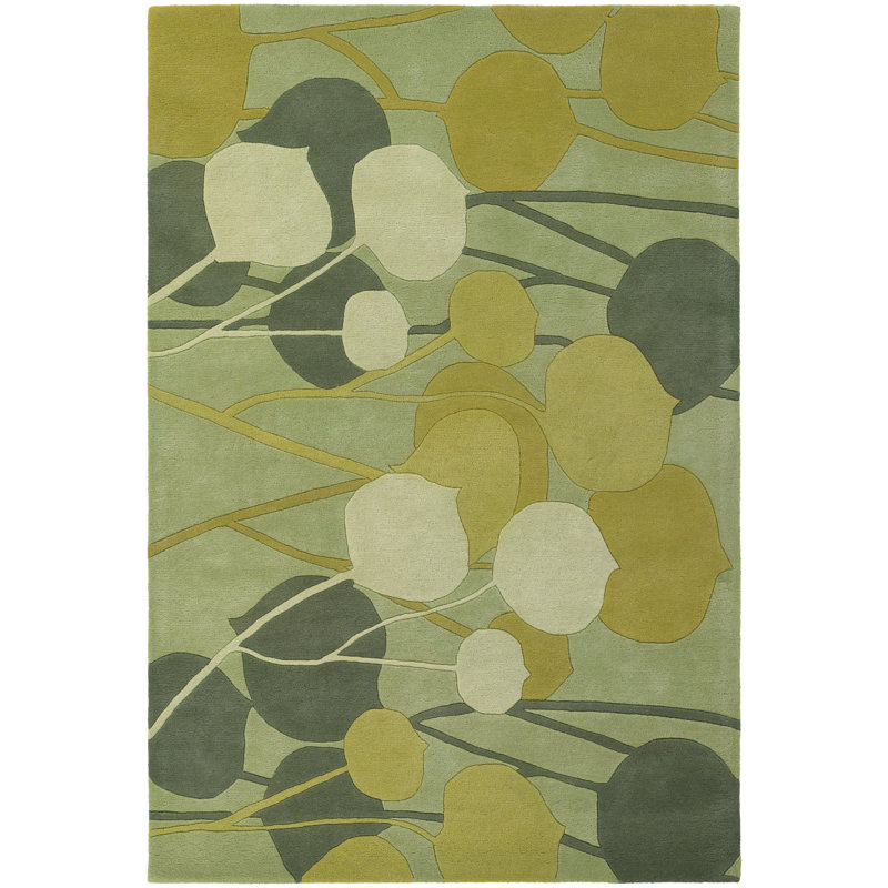 Inhabit Designer Lime Area Rug, 5' x 7'6"