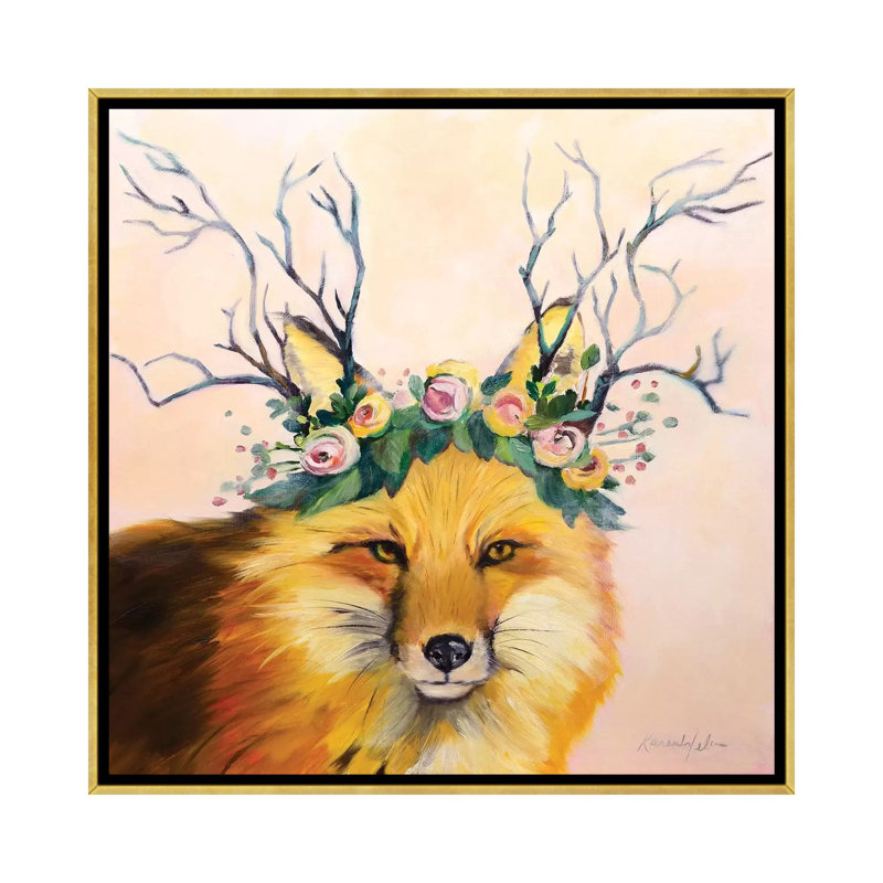 "Intentions is everything" par Karen Weber, reproduction d’art, H 26 po x l 26 po x P 1,5 po, Toile encadrée d'or