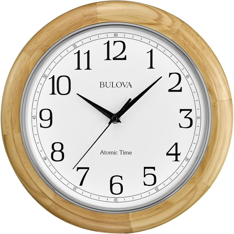 Bulova C5005 Atomic Time 3 Analog 12.4″ Wall Clock