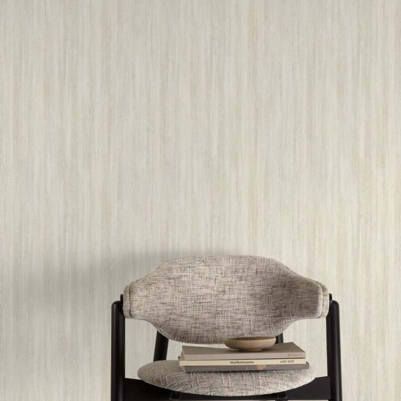 Textured Vibes Collection Vertical Abstract Wallpaper Roll, Beige