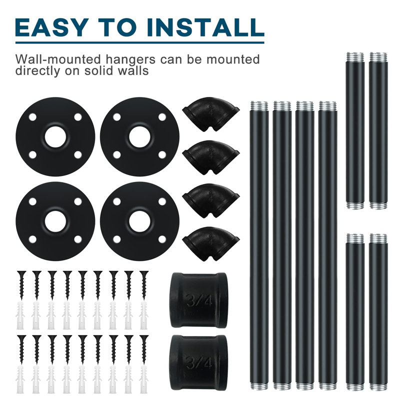 92cm Wall Mounted Clothes Rack