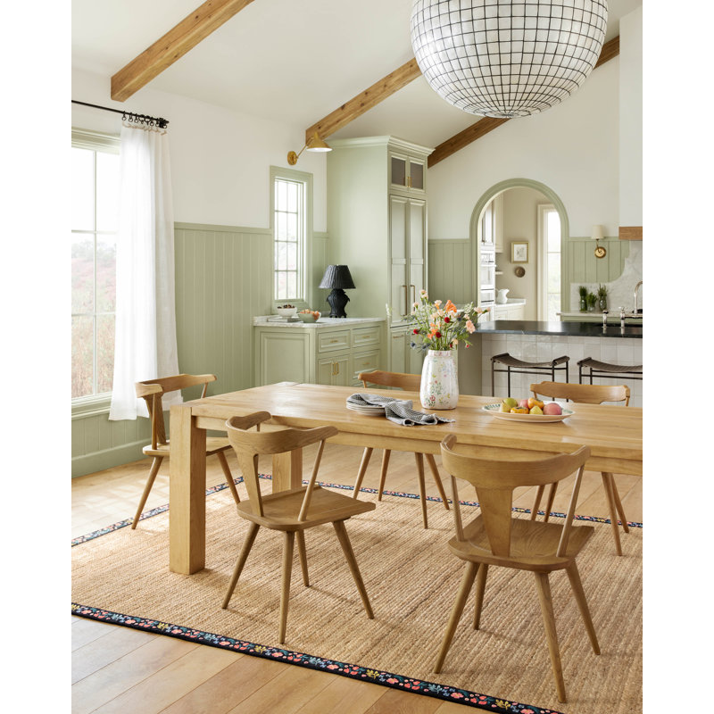 Natural Jute and Black Floral Braided Area Rug
