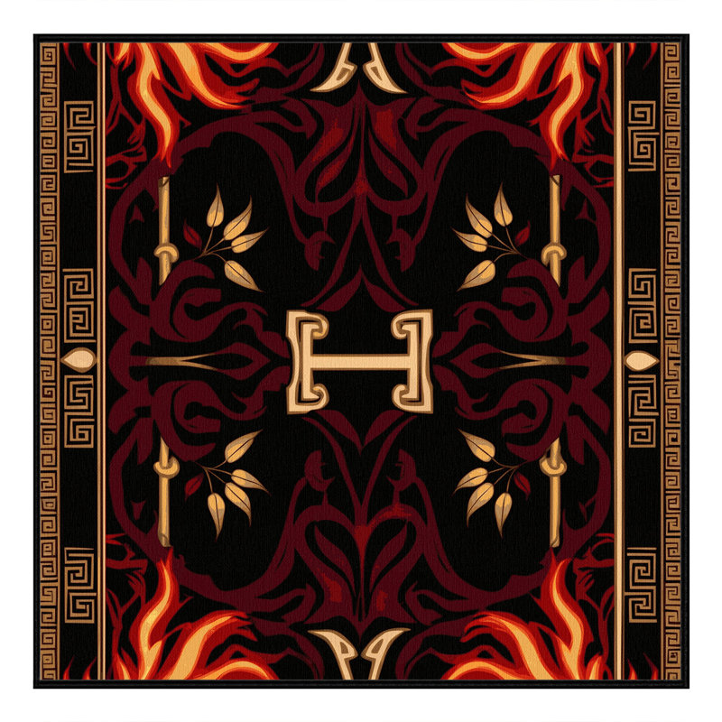 Golden Garland Rug, Square 8'