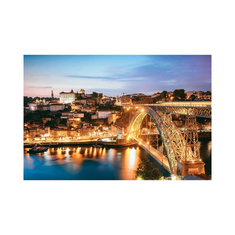 Night In Porto by Matteo Colombo - Wrapped Canvas Print, 20.32 cm H x 30.48 cm W