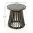 Outdoor Grey Wood Patio Side Table, 15.33 - Inch Surface, Distinctive Appearance, Quick Assembly Round Width, Ample Space For Essentials, Low Maintenance-733926817