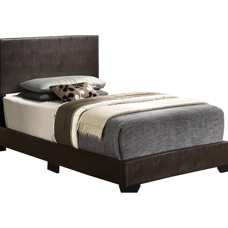 Lit simple en similicuir - G1800 dans la taille de paquet 44, beige avec la couverture 83,3 largeur