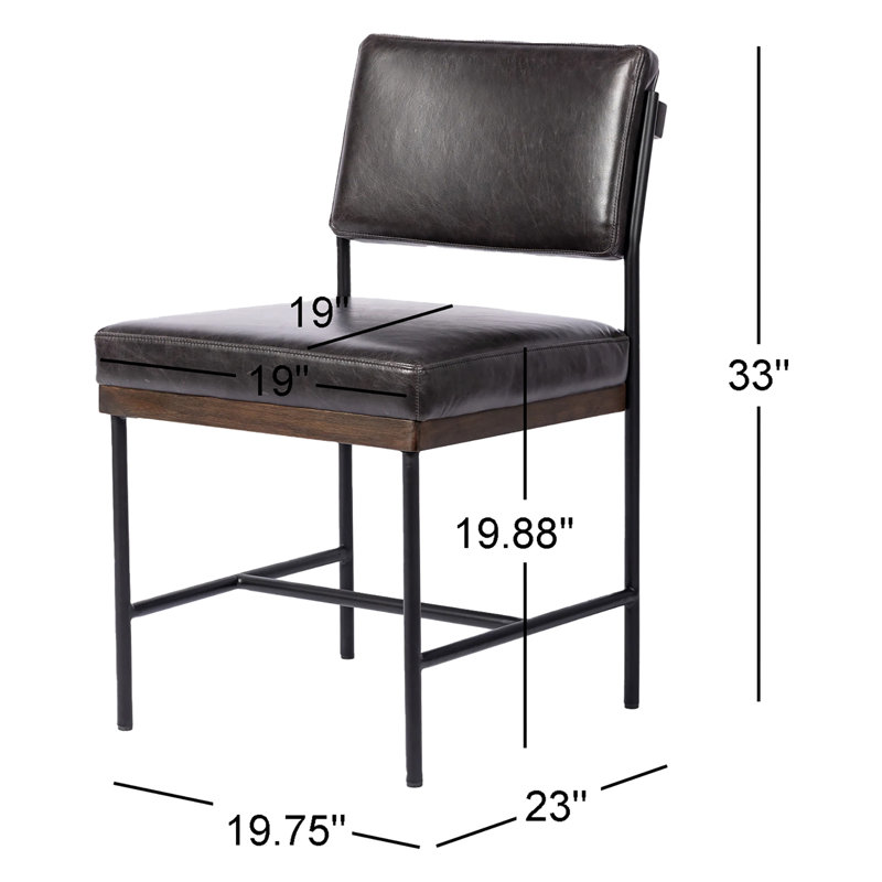 Popovich Dining Chair-Savile Flannel, Black