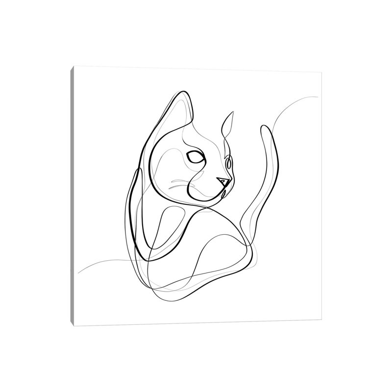 Cat by Dane Khy - Wrapped Canvas Gallery-Wrapped Canvas Giclée, 66.04 cm H x 66.04 cm W