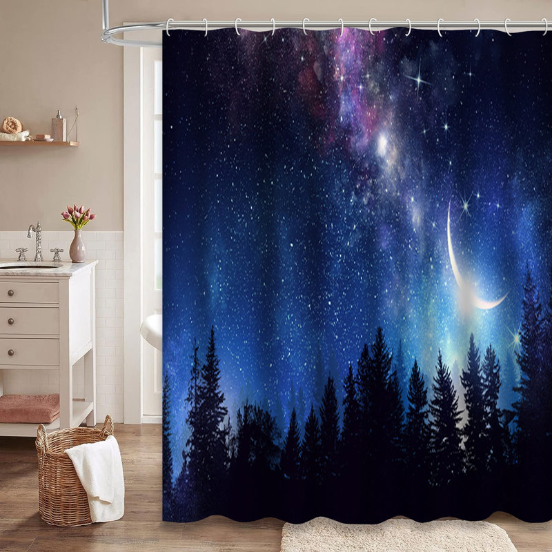 Rideau de douche Night Sky, L 72 po x l 72 po