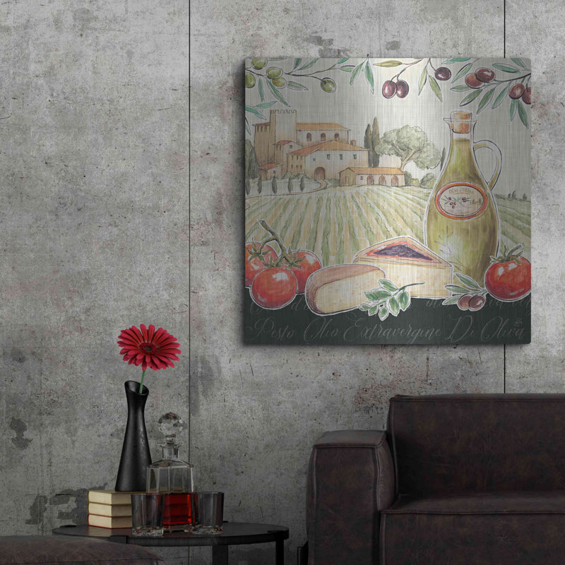«Tuscan Flavour III» par Daphne Brissonet, art mural en métal, H 36 po x l 36 po