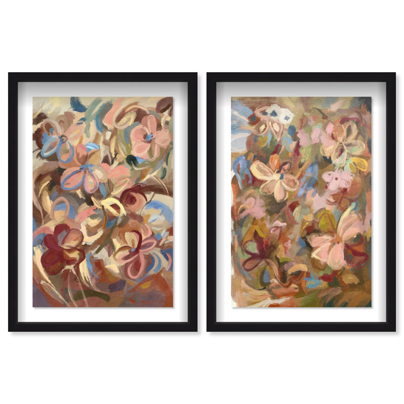Moving Eden Set Set by Oliver Gal, 63"H x 43"W, Black Shadowbox
