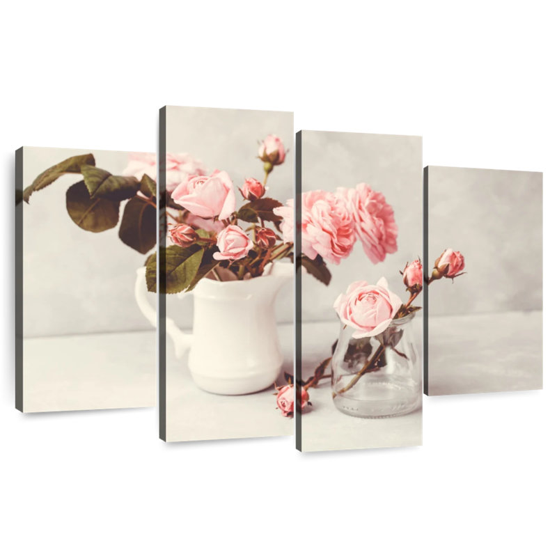 Harnek chic roses roses, H 32 po x l 52 po