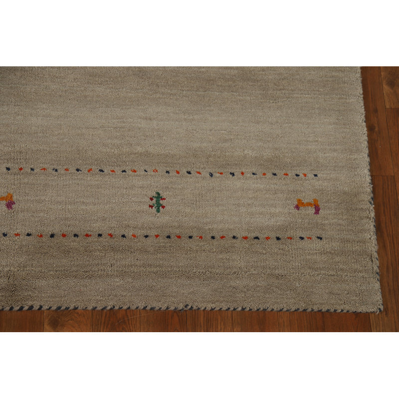 Tapis tribal en laine fabriqué à la main Gabbeh 5 x 7
