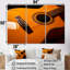 Magnifique guitare orange, ensemble d'art mural-107758799-107758797