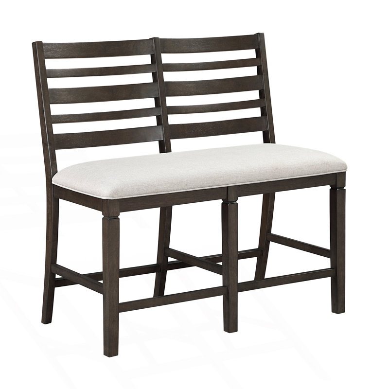 Classic Style Counter Height Bench With Back