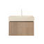 Meuble-lavabo 24 po, meuble-lavabo flottant en contreplaqué avec 2 portes, comptoir en pierre frittée Roma Travertine et lavabo en céramique avec 1 trou de robinet pré-percé, pré-assemblé-840622906