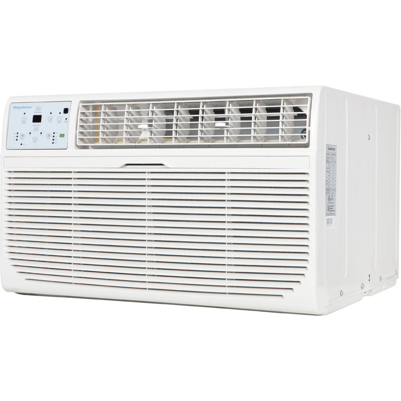 White 10,000 BTU Wall Mounted Air Conditioner with Heater and Remote