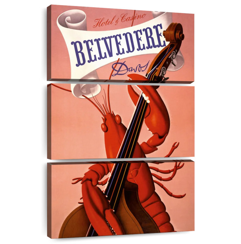 Ketti Lobster Playing Cello, 38" H x 24" W