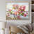 Toile naturelle avec cadre flottant