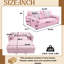 Canapé-lit 2 places rose avec mousse à haute densité, charge, poche élastique, revêtement élégant pour le lit des chambres d'amis, accoudoir de charge sur le dos, dossier réglable à 3 niveaux, rangement latéral, mousse moderne