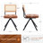 Markwart Mid-Century Modern Swivel Task Chair with Rattan Low Back Tufted Seat and Black Steel Frame-484249683