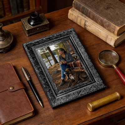 Cadre photo noir élégant 1PC pour photos 5 "x 7" et cadeaux de Noël