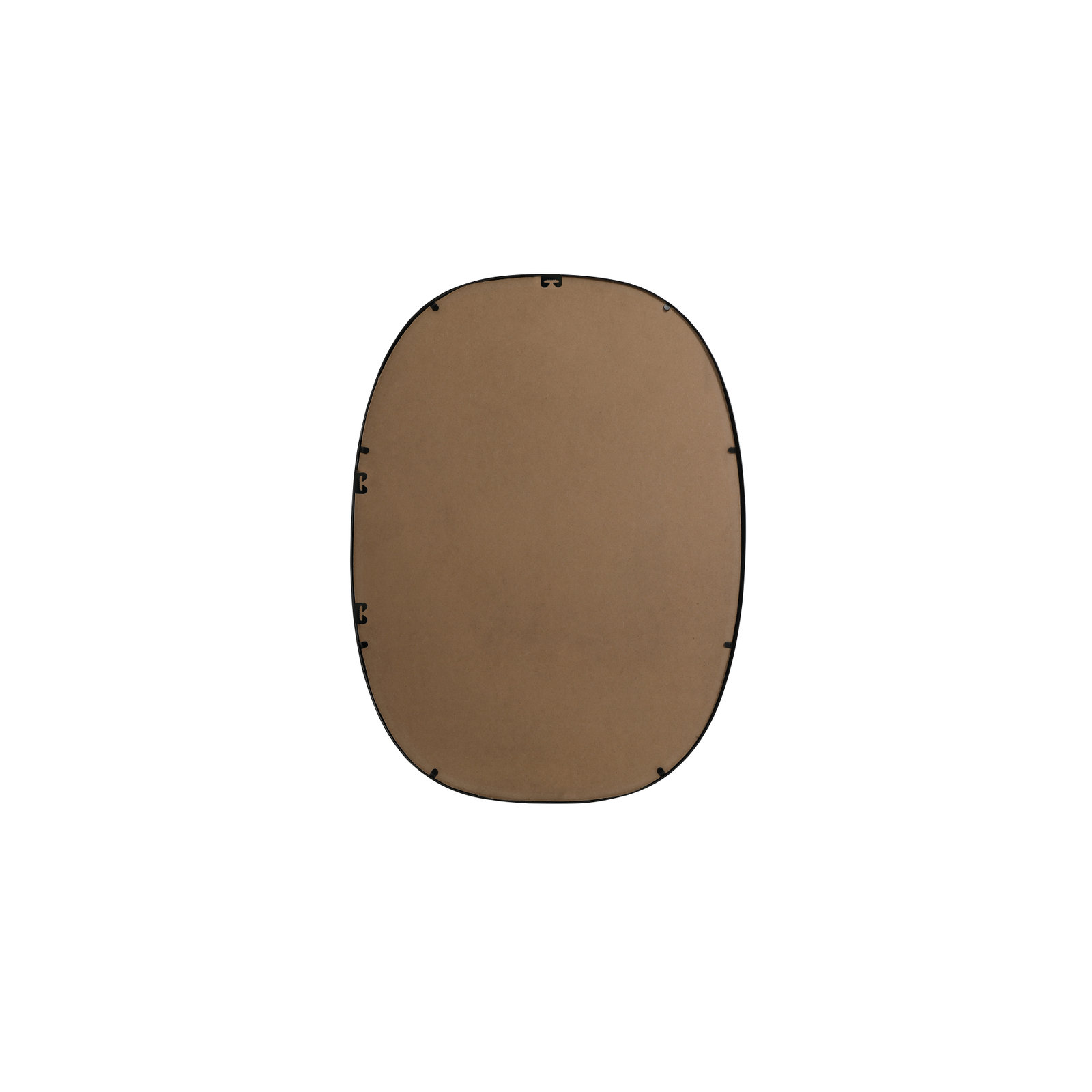 Sabine Metal Curved Oval Wall Mirror, Black, 40" x 30"