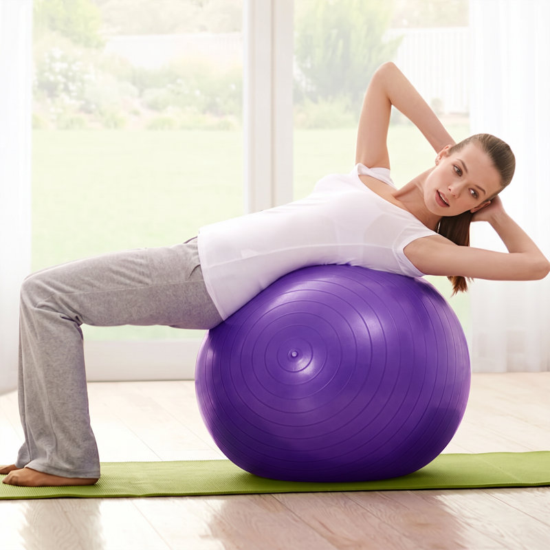 Anti-Burst Inflatable Exercise Ball, Pink