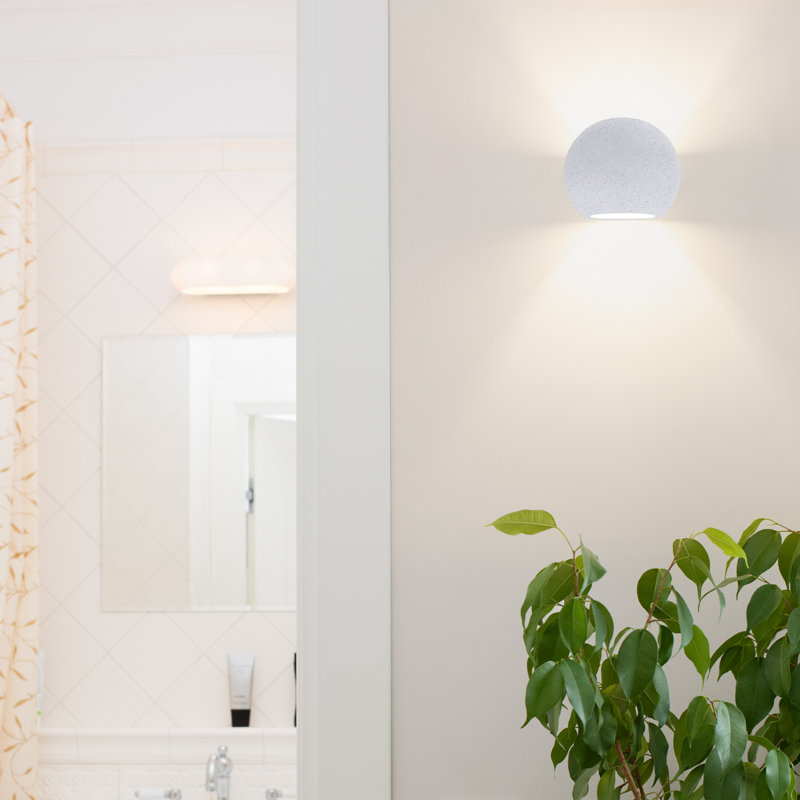 Barview Flush Mounted Wall Light, Stone Grey