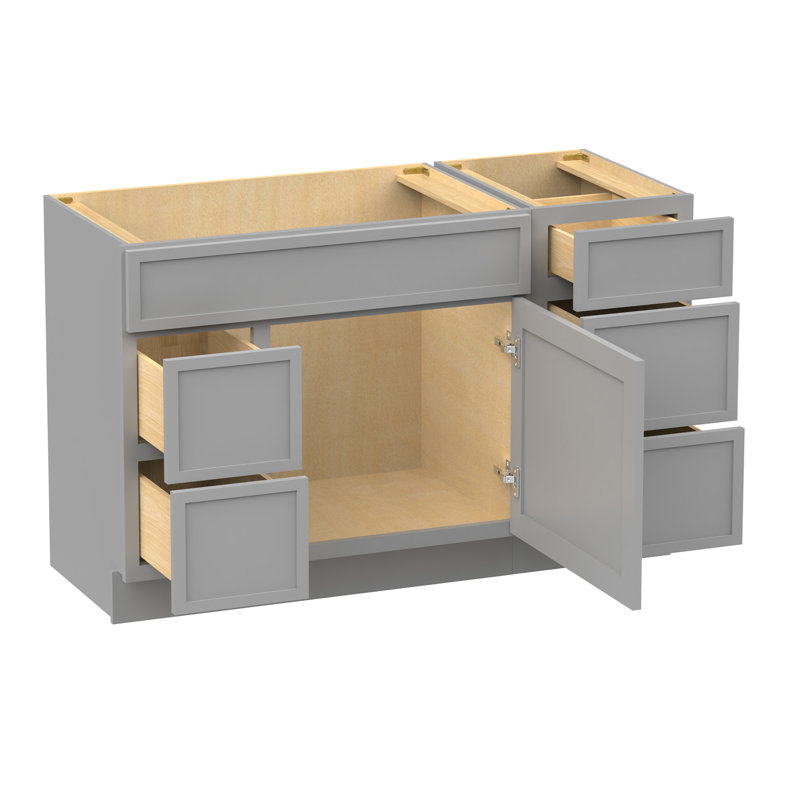 Base de meuble-lavabo simple 51 po seulement, Gris