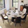 Suzzie Modern Sintered Stone Round Dining Table with Pedestal Base, Pre-Assembly