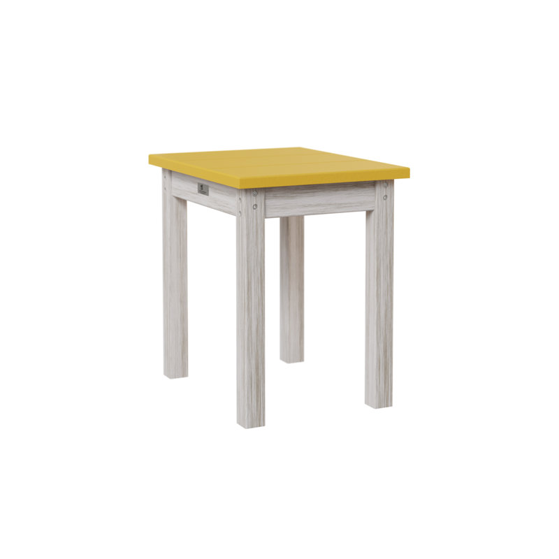 Berlin Gardens Economy End Table, Sunburst Yellow, Seashell