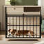 Table d'appoint en bois pour caisse de chien avec plateau et tiroirs