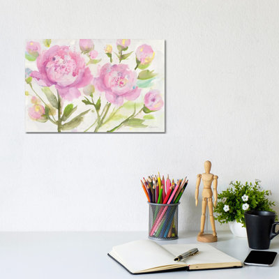 Bright Peonies by Albena Hristova - Wrapped Canvas Print