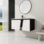 Meuble-lavabo mural 40 po avec lavabo en céramique et porte d'armoire à fermeture en douceur 40 po