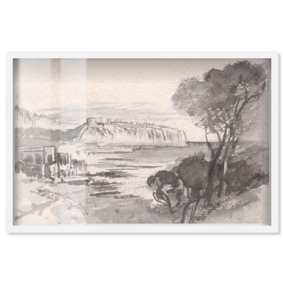 Vue à travers une boîte-cadre Monaco, paysages rétro par Art Remedy