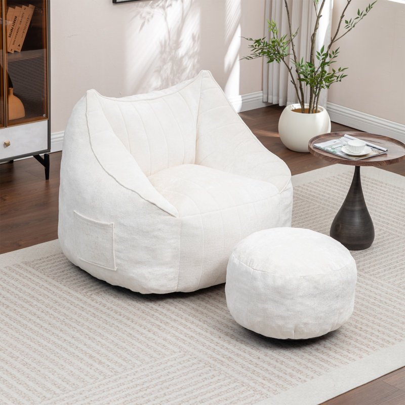 Fabric Bean Bag Chair, Beige