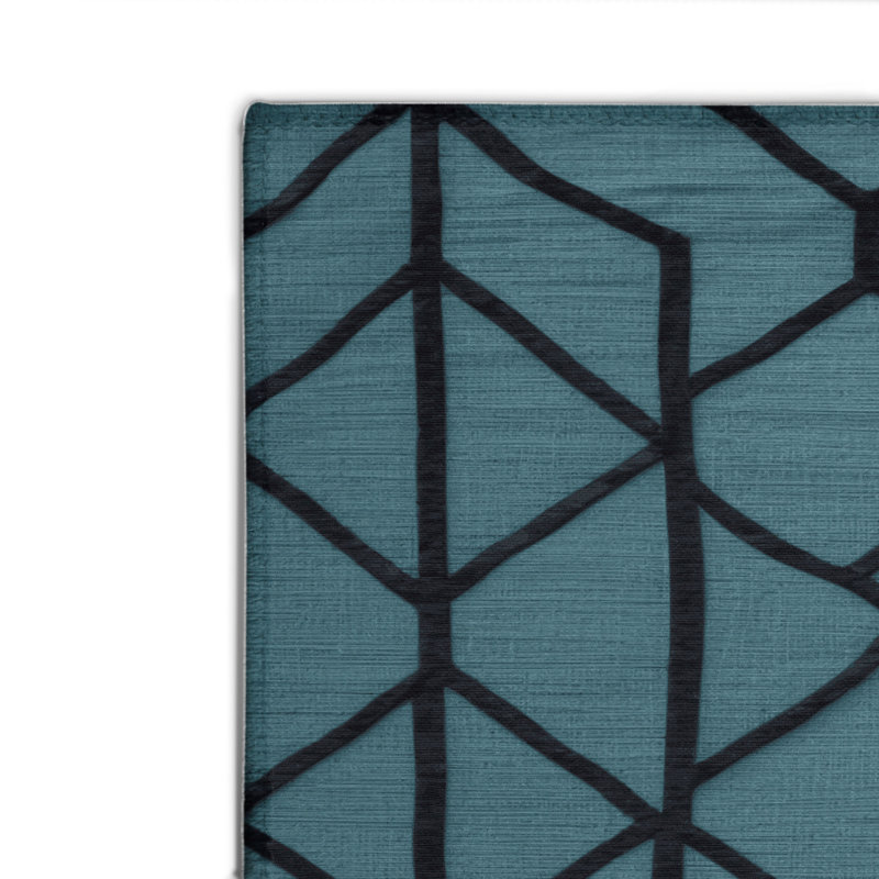 Trellis Blue Indoor and Outdoor Area Rug, Rectangle 8' x 10'