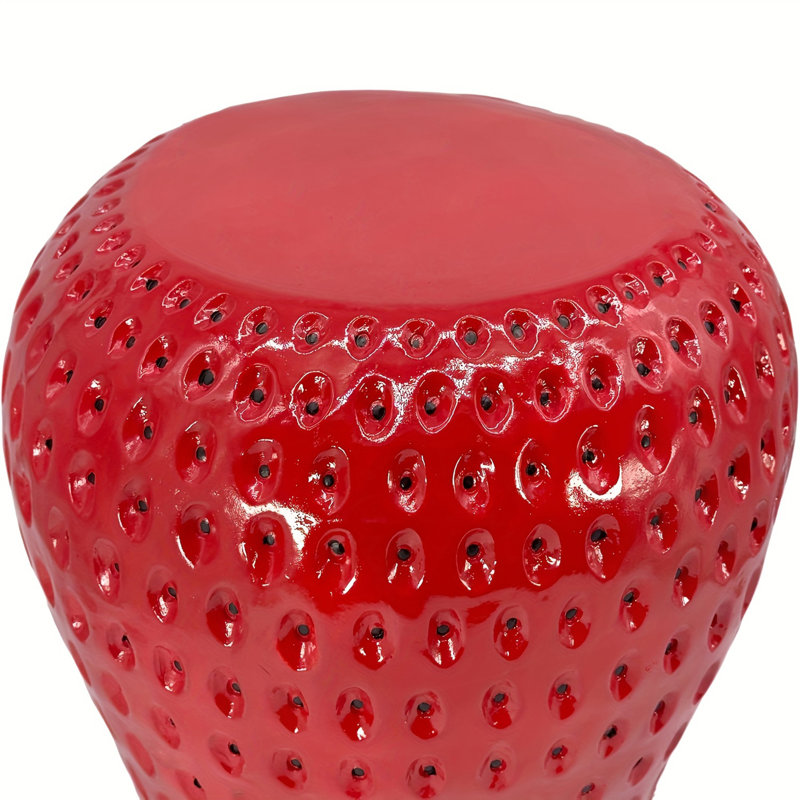 Tabouret Strawberry Fruit, tabouret surdimensionné en résine, table d'appoint