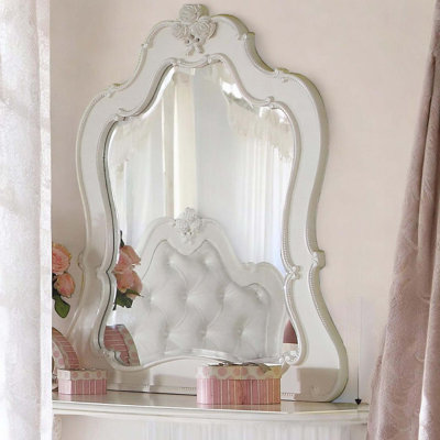 Edalene Pearl White Finish Mirror