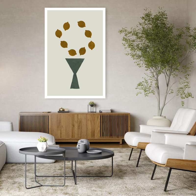 Art mural contemporain «Citrus A Clay Study 2», H 48 po x l 32 po