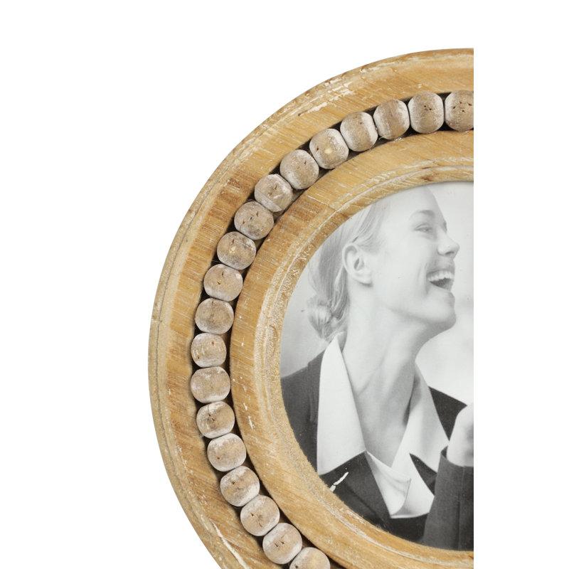 Cadre photo rond en bois Dyonisia