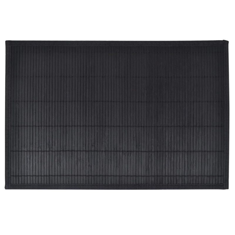 Bamboo Solid Colour Rectangle Placemat, Black