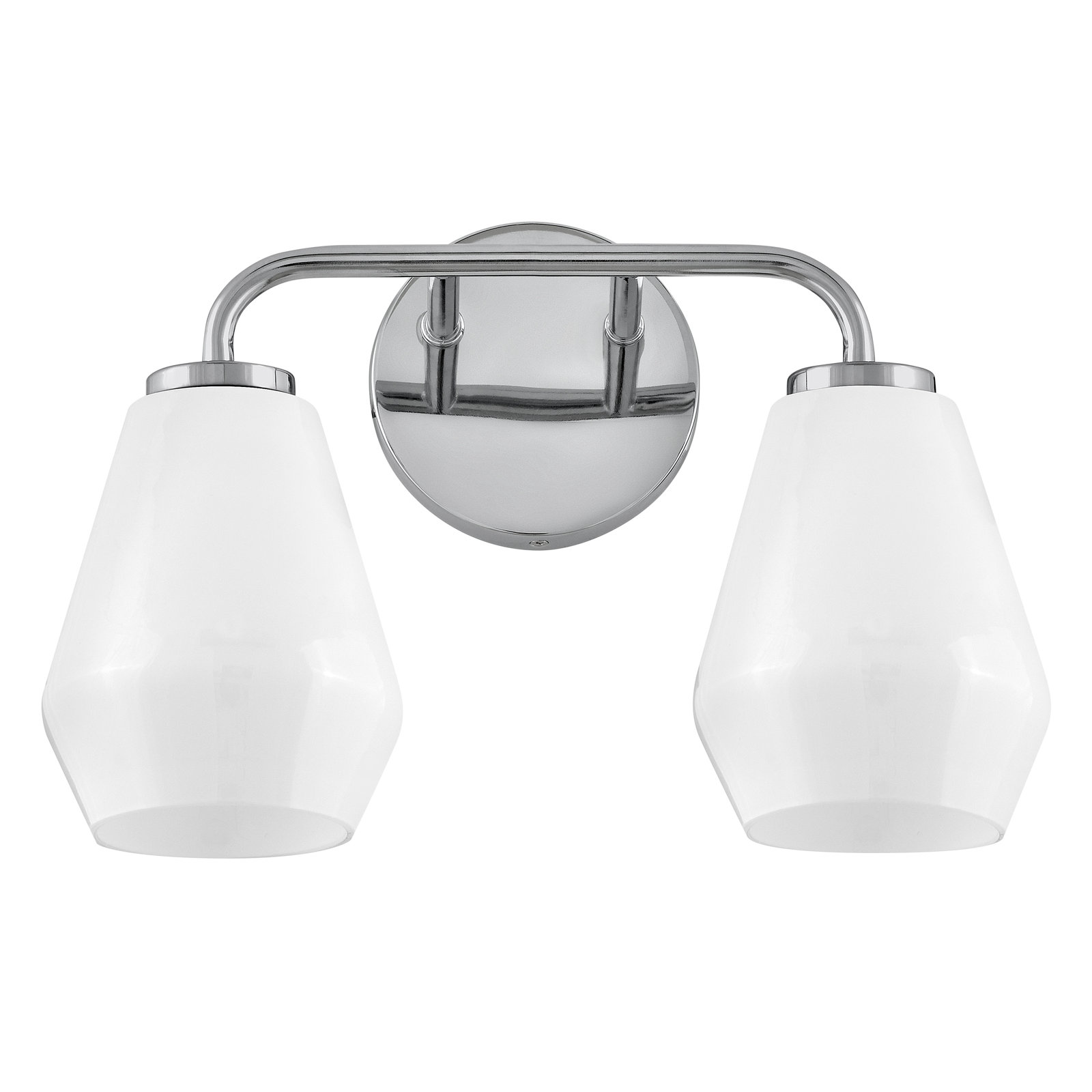 Cantera 2 Light Frosted Vanity Light, Chrome