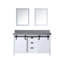Meuble-lavabo blanc 60 po X P 22 po P, comptoir en quartz gris et 24 po Miroirs-118001319