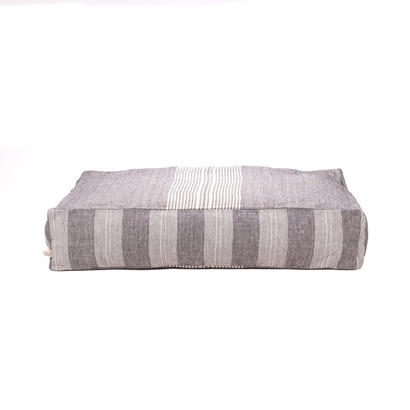 Lit pour animaux Turnham - gris / blanc rayé - grand, H 8 po x l 38 po x P 30 po