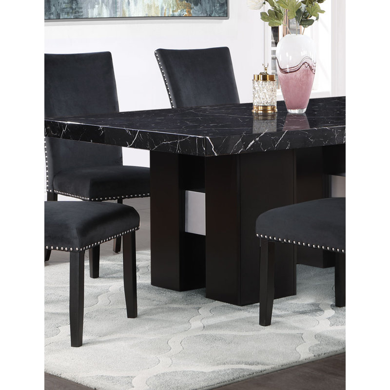 Faux Marble Top Dining Table