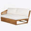 Canapé de patio, canapé en bois avec coussin