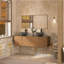 Ensemble de meuble-lavabo mural 59,8 po avec double plateau en marbre d'ingénierie