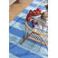 Tapis intérieur / extérieur bleu ciel en polypropylène crocheté à la main Rectangle-86654191